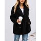 thumbnail image 3 of Abrigo PRETTYGARDEN Oversized de Sherpa y Piel Sintética Negro Talle S, 3 of 5