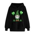 thumbnail image 3 of VBTAPA Happy St Patricks Day 2025 Women Lucky Irish Shamrock Graphic Hoodies Funny Leprechaun Hat Hoody Tops Holiday Party Sweatshirts Black XL, 3 of 6
