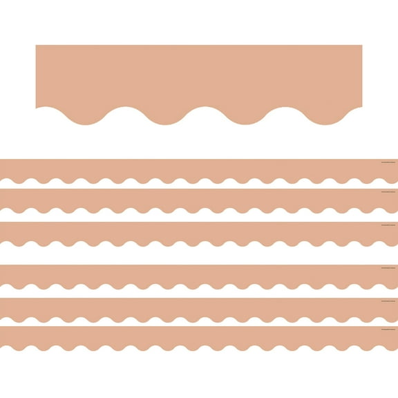 Teacher Created Resources Sedona Sand Scalloped Border Trim, 35 Feet Per Pack, 6 Packs