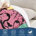 thumbnail image 4 of Yayeee Throw Blanket for Couch Soft Warm 50" x 60" Sofa Chair Bed Decoration, Pink Cheetah, 4 of 7