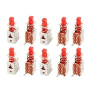 10Pcs 6 Pin 2mm Pitch Self-Locking Momentary DPDT  Micro Push Button Switch