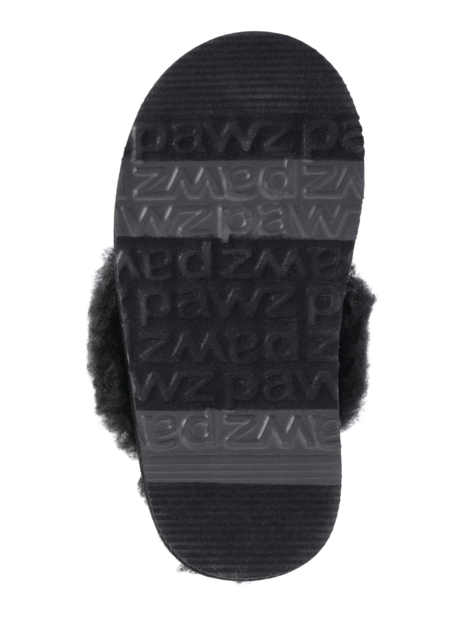 Pawz Girls Faux Shearling Slippers with Slingback Strap