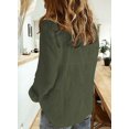 thumbnail image 3 of Chemises à Manches Ballon Casual V Neck pour Femmes Tops, 3 of 4