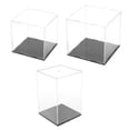 thumbnail image 2 of facefd Display Case Countertop Dustproof Protection Square Organizer Stand Plastic Simple Home Decor Self-assembly for Toy Collectibles 10*10*14 10*10*14 1Set, 2 of 6