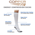 thumbnail image 5 of Copper Fit Energy Compression Socks with Easy-On/Easy-Off Technology, Black, Large/X-Large, Unisex, 5 of 11