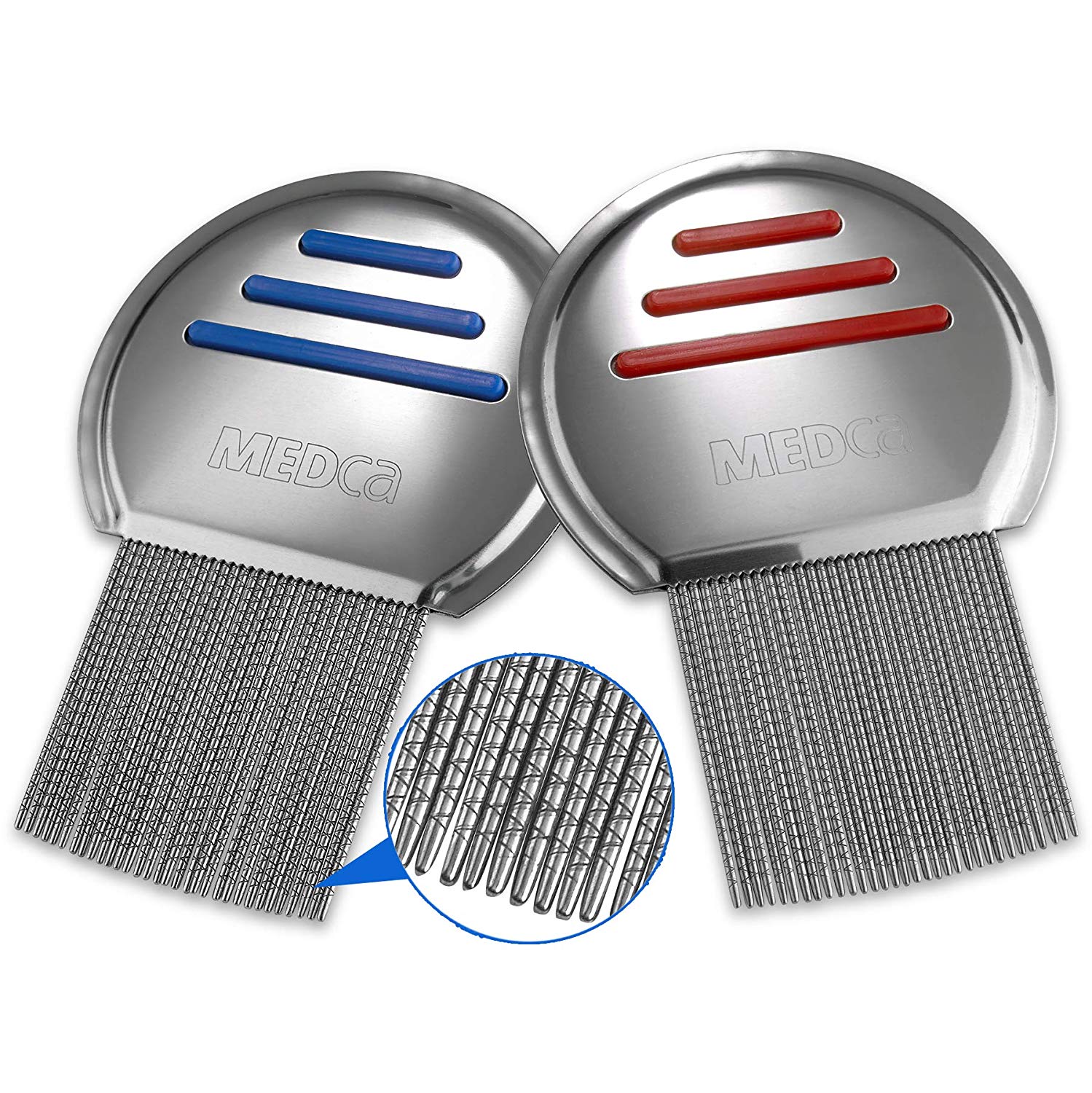 Lice Comb (Pack of 2) Stainless Steel Professional Lice Combs and