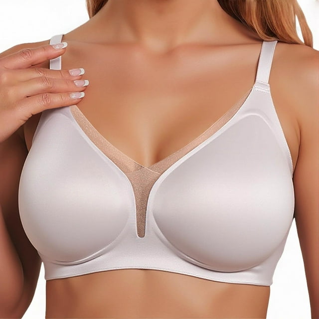 Sujetador push up para mujer: sin aros, sujeción suave, tejido satinado, realza ligeramente el pecho