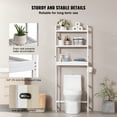 thumbnail image 4 of VEVOR Over the Toilet Storage 3-Tier Bathroom Shelf Rack Space Saver Organizer, 4 of 9