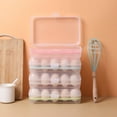 thumbnail image 6 of Hot sale!Edikesy Egg Cartons,Egg Holder,Large Capacity Egg Holder for Refrigerator Egg Fresh Storage Box for Fridge Egg Storage Container Organizer Cl,Egg Tray For Refrigerator,Kitchen Storage,Pink, 6 of 9