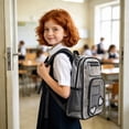 thumbnail image 2 of Weebloom Large School Clear Backpack For Kids Boys Girls Waterproof Transparent Backpack Front Pocket Daypack For Travel Bookbag Middle High School College Black, 2 of 7
