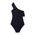thumbnail image 6 of QHFBli Womens Tummy Control Swimsuits One Piece Bathing Suits Pin Tucked Surplice Swimwear, 6 of 8