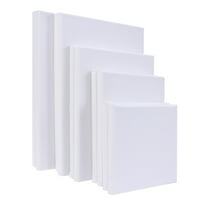 TABLZONE Stretched Canvas for Drawing Use, White Cotton, Wood Frame, 10Pcs