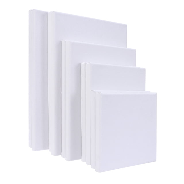 WHAMVOX Cadre en Toile pour Dessin et Bricolage 18x24 Po 10 Pcs Blanc