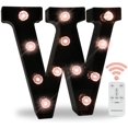 thumbnail image 1 of LED Wall Letters Lights Alphabet, Diamond Bulbs Marquee Letters with Lights Remote Control Night Light for Bar, Christmas Party Decorations - Black Letter E, 1 of 5