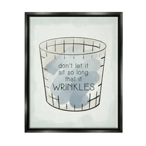 Stupell Industries Laundry Reminder Phrase Typography Painting Black Floater Framed Art Print Wall Art, 17 x 21
