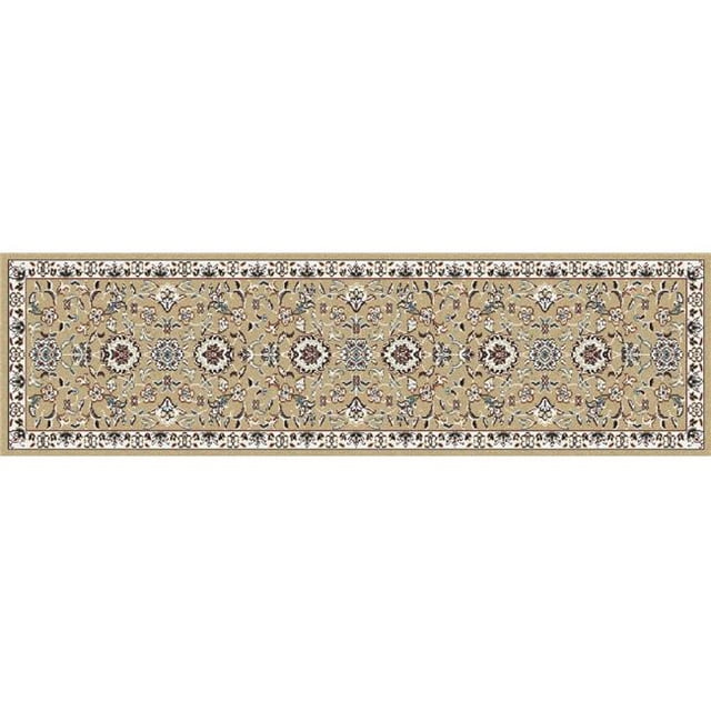 Art Carpet 841864102376 2 x 8 ft. Arabella Collection Traditional Border Woven Area Rug, Beige