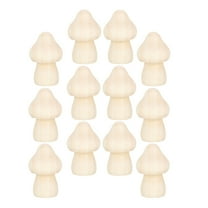 HAKIDZEL Unfinished Diy Wood Mushroom Figure Handmade Wood Crafts Khaki 15Pcs 1.3X0.8X0.8In