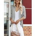 thumbnail image 5 of Zeagoo Women's Open Front 3/4 Sleeve Draped Ruffles Knit Cardigan, 5 of 6