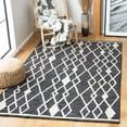 thumbnail image 2 of SAFAVIEH Micro-Loop Donella Geometric Wool Area Rug, Charcoal/Ivory, 2' x 3', 2 of 8