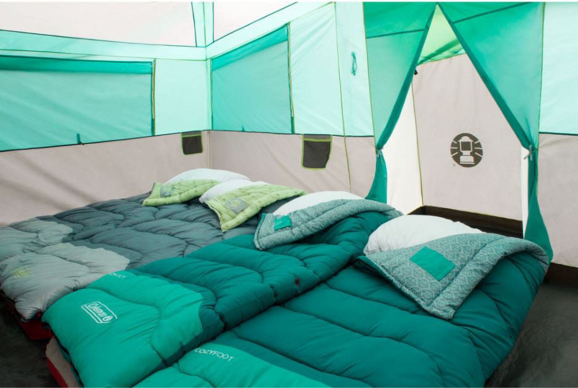 Coleman Tenaya Lake 8 Person Lighted Fast Pitch Cabin Tent, 1 Room, Teal - image 4 of 5