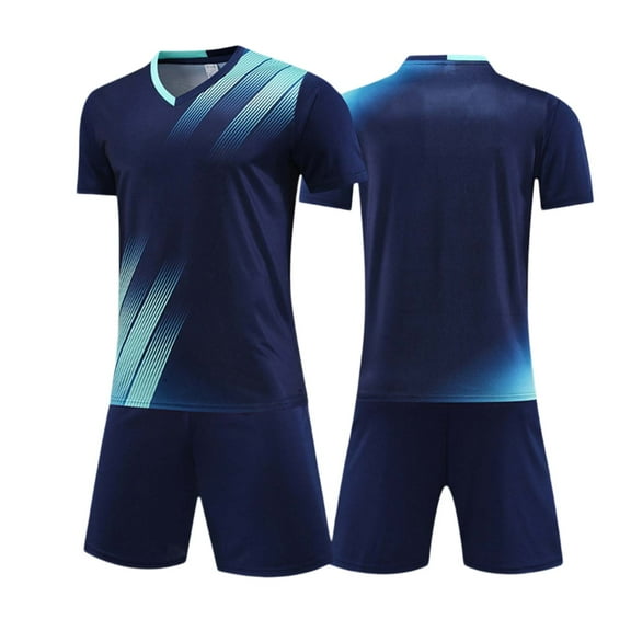 Kiijoy Big Boys Football Athletic Tracksuit Short Sleeve Tee Shorts Set, Sizes 1-13