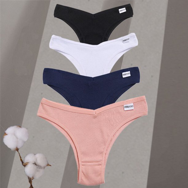 4 unids/set de lencería de algodón para mujer, bragas sexis de cintura baja para mujer, ropa interior de M-XL, tangas, Bikini de 10 colores sólidos, bragas íntimas para niñas Tan Jianjun unisex