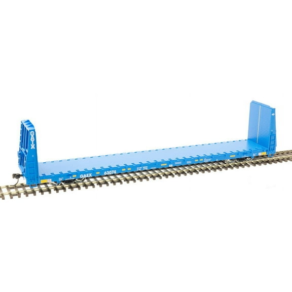 Atlas HO Scale 62' Bulkhead Flatcar General American/GAEX (Blue/White) #63074