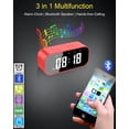 thumbnail image 1 of Alarm Clock for Bedroom/Office,Digital Clock with Bluetooth Speaker,Small Alarm Clock for Heavy Sleepers Adults/Teens with Dual Alarms,Mirror LED Display,Hands-Free Calling, 1 of 1