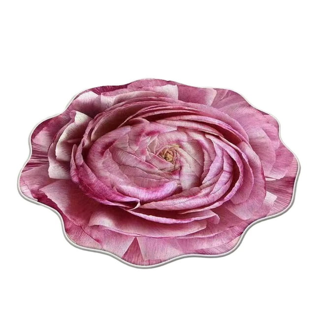 Rugs for Living Room Plain Flower Shape Easy Care Living Room Carpet Large Area Washable Bedroom Carpet Washable Home Absorbent Carpet Area Rugs for Living Room
