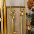 thumbnail image 4 of Barton Magnetic Folding Fireplace Screen 48-inch with Mesh & Hinged Doors, Gold, 4 of 5