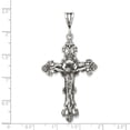 thumbnail image 3 of Auriga 925 Sterling Silver Antiqued Crucifix Cross Charm for Women (Length - 63mm, Width - 31mm), 3 of 6