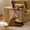 Walnut, variant on BOSHIRO Cat Scratch Couch Side Table, Couch Protector from Cat Claws, Sofa Narrow End Table with Natural Sisal Cat Scratch Panel for Living Room