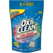 OxiClean Color Boost Color Brightener plus Stain Remover Power Paks, 26 Count