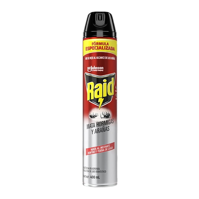 Insecticida en Aerosol Raid Especializado Mata Hormigas y Arañas 400 ml
