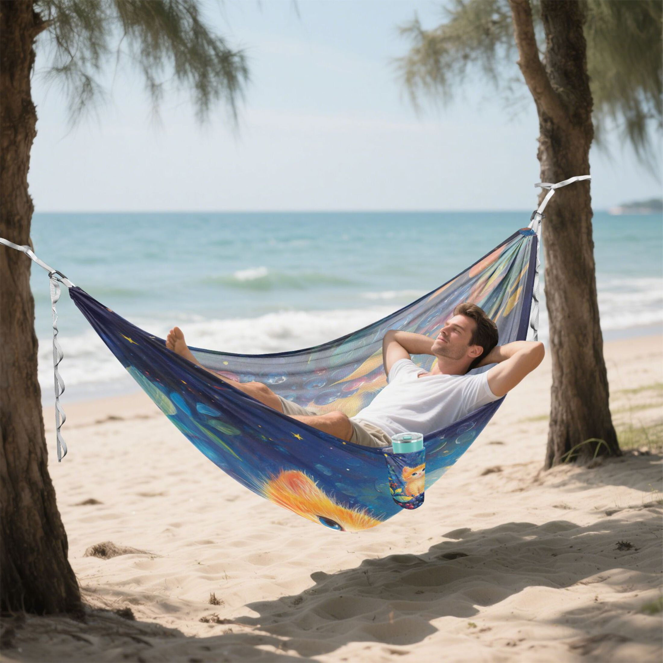 Hammock Camping Hammock Nylon Portable Hammock Travel Camping Hammock Orange Kitten