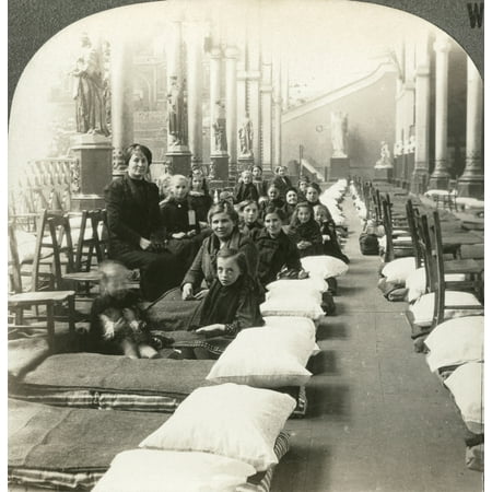 World War I Refugees Nbelgian World War I Refugees At Alexandra Palace London Stereograph 1914-1918 Poster Print by Granger Collection