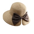 thumbnail image 3 of ManxiVoo Summer Wide Brim Sun Hat Foldable For Women Portable Outdoor Vacation Casual Daily Wear Lightweight, 3 of 5