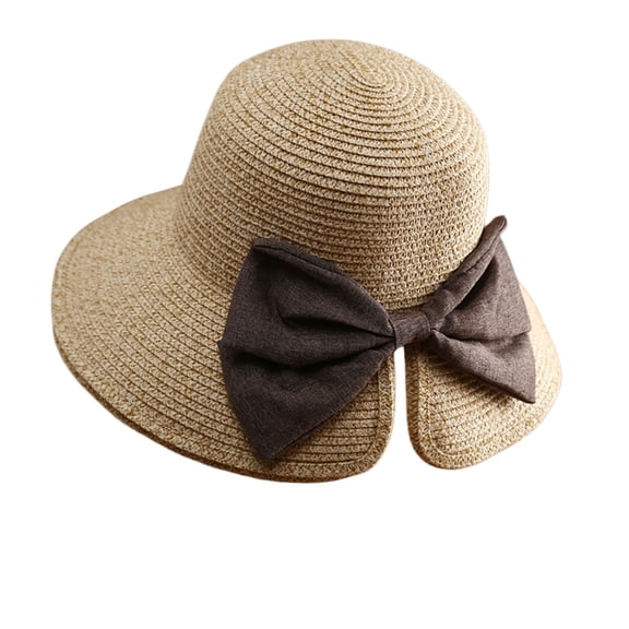 QASIEATN Women's Popular Sun Hats Women Summer Sun Hat Wide Brim Foldable Hat Fall Fashion Accessories