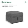thumbnail image 2 of HONBAY Ottoman with Storage for Modular Sectional Sleeper Sofa, Linen Grey, 2 of 5