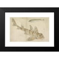 thumbnail image 2 of Ishikawa Kazan 14x11 Black Modern Framed Museum Art Print Titled - Two Fish; Poon En Haring (1836), 2 of 5