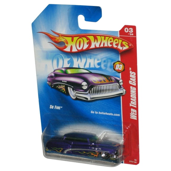 Hot Wheels Web Trading Cars 3/24 (2007) Purple So Fine Toy Car 079/196