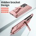 thumbnail image 3 of SaniMore Case for Samsung Galaxy S22 Ultra 6.8" 2022 with Hidden Kickstand & S Pen Slot & Stylus, Anti-scrctch Drop-proof Tough PC Backplane Anti-shock Slim Shell for Galaxy S22 Ultra, Rosegold, 3 of 7