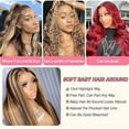 thumbnail image 2 of 4/27 Highlight Ombre Lace Front Wig Human Hair, Straight 13x4 HD Transparent Lace Frontal Wigs Colored, Honey Blonde Glueless Lace Front Wigs Pre Plucked with Baby Hair 180 Density 26 Inch, 2 of 6
