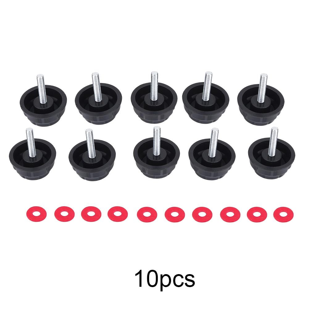 heyous 20pcs Fishing Spinning Reel Handle Screw Caps with Gaskets Tackle Tool Fishing Accessories 