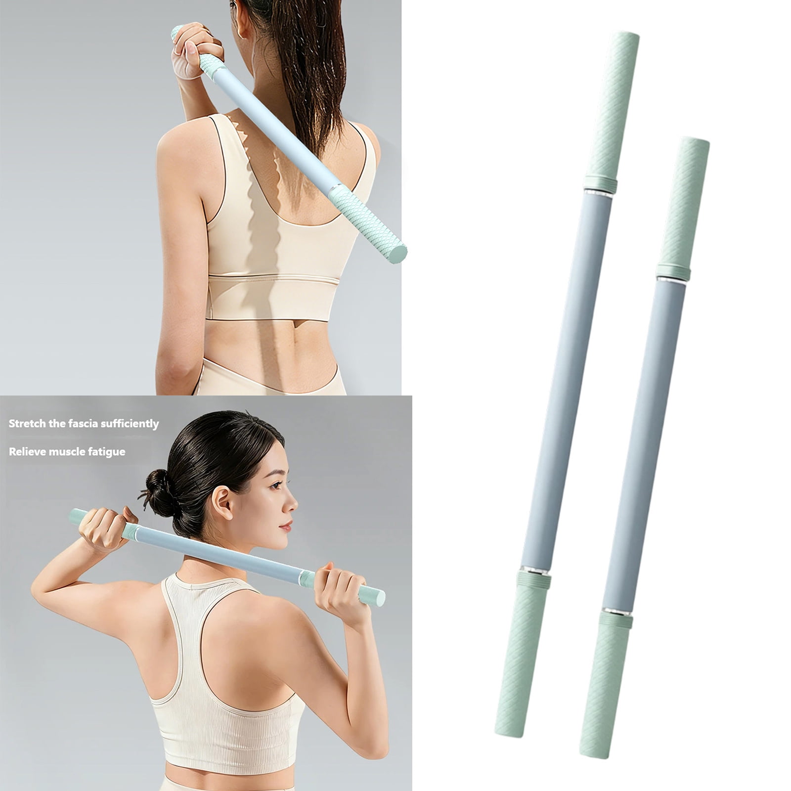 Long Stretching Massage Rod Fitness Roller Deeply Tissue Massage Roller for Back Stretching Leg Muscle Recovery