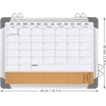 thumbnail image 2 of 16x12 in Double Side Whiteboard Calendar & Cork Board Combo for Wall, 3 in 1 Magnetic Dry Erase Whiteboard Monthly Calendar and Bulletin Board with Aluminum Frame for Home Office Kitchen, 2 of 7