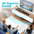 thumbnail image 4 of Bluetooth Sound bar for TV, Remote Control, Home Audio TV Speakers Sound Bar with Arc/Optical/AUX Connect, 4 of 9