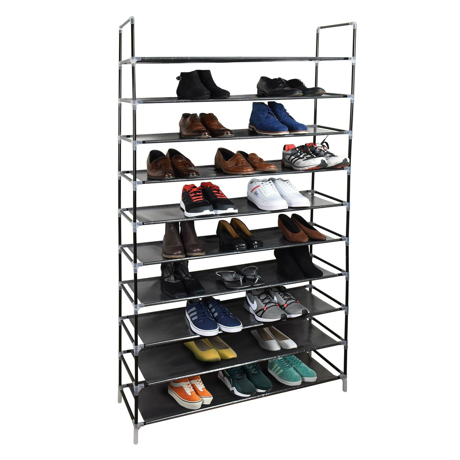 10 Tiers 50 Pair Stackable Shoe Rack Storage Shelves 50