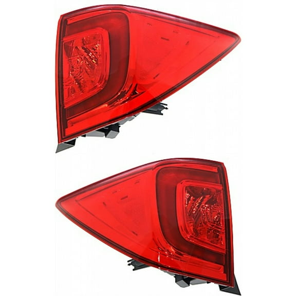 CarLights360: For 2016 2017 2018 Honda Pilot Tail Light Assembly Driver and Passenger Side DOT Certified w/Bulbs | HO2804107 HO2805107