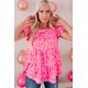 thumbnail image 2 of ABPHQTO Camiseta sin mangas a capas con estampado de leopardo y mangas acampanadas para mujer, 2 of 5